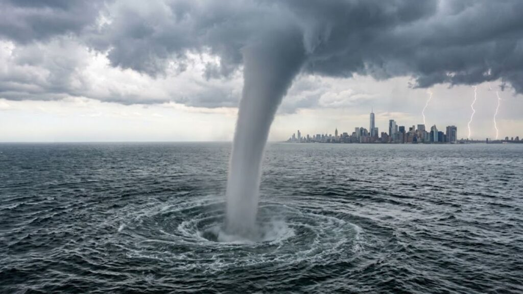 El Servicio Meteorológico Nacional confirmó un tornado en Atlantic Beach, Nassau County, después de que una tromba marina avanzara desde el océano hacia tierra