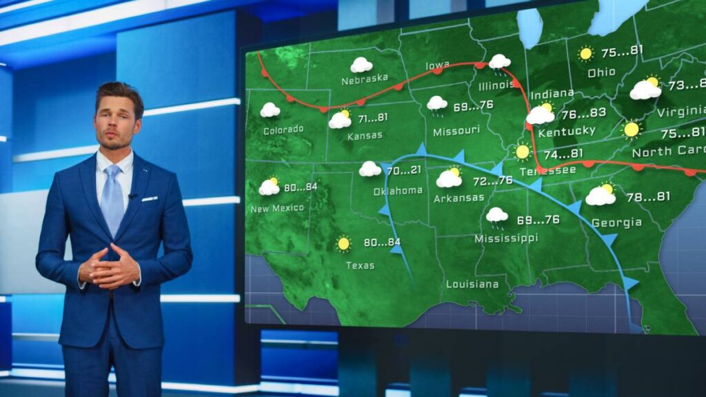 Razak daba un reporte meteorológico al momento de la parálisis