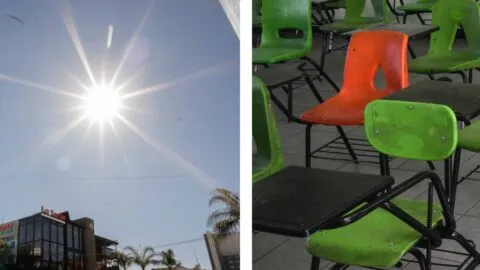 Calor extremo obliga a suspender clases presenciales en escuelas públicas de Baja California