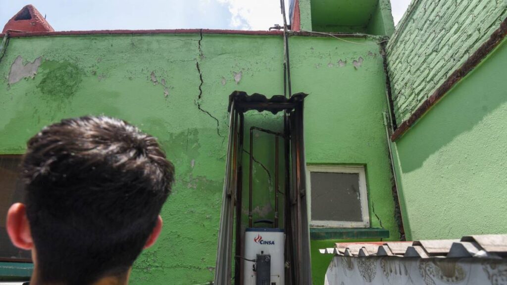 Grietas en una vivienda.