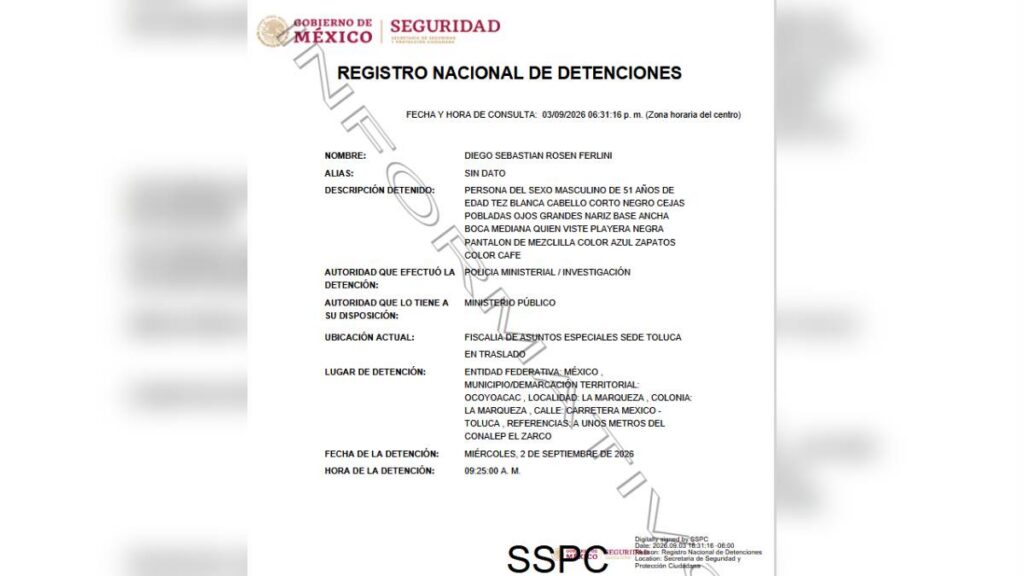 Registro de Diego Sebastián