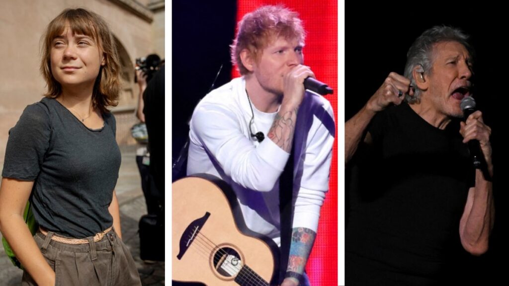 Greta Thunberg y Roger Waters contra Ed Sheeran