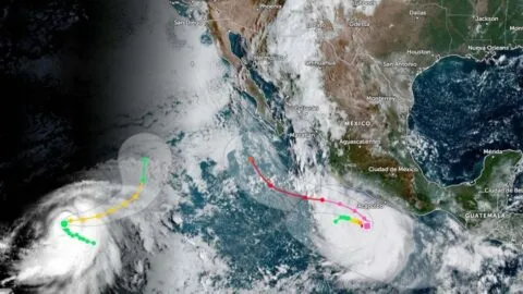 ¿Qué es el efecto Fujiwhara? El raro fenómeno que podría ocurrir con los ciclones Odalys y Polo