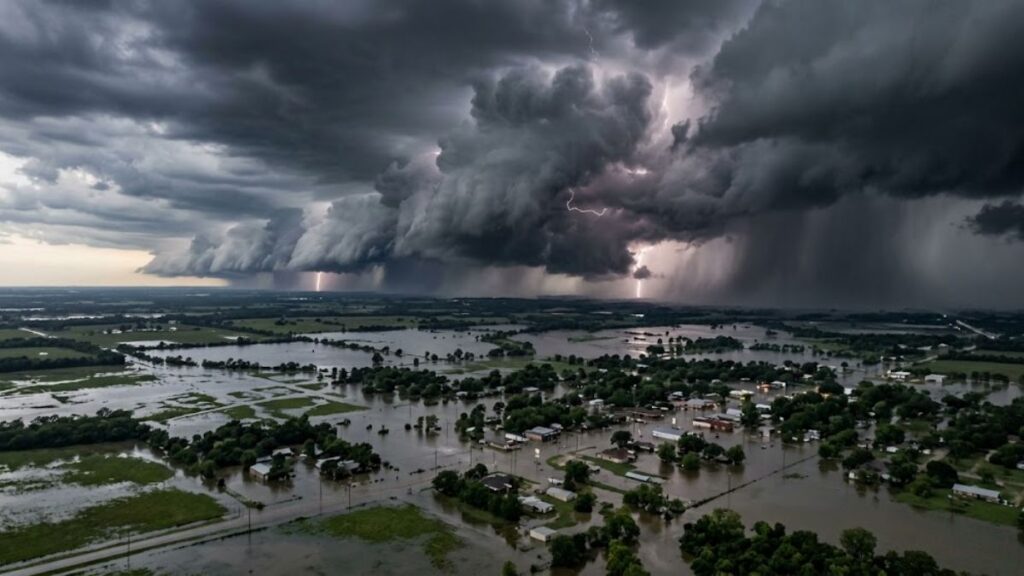 La depresión tropical Edouard dejó una cantidad extraordinaria de lluvia en el este de Texas