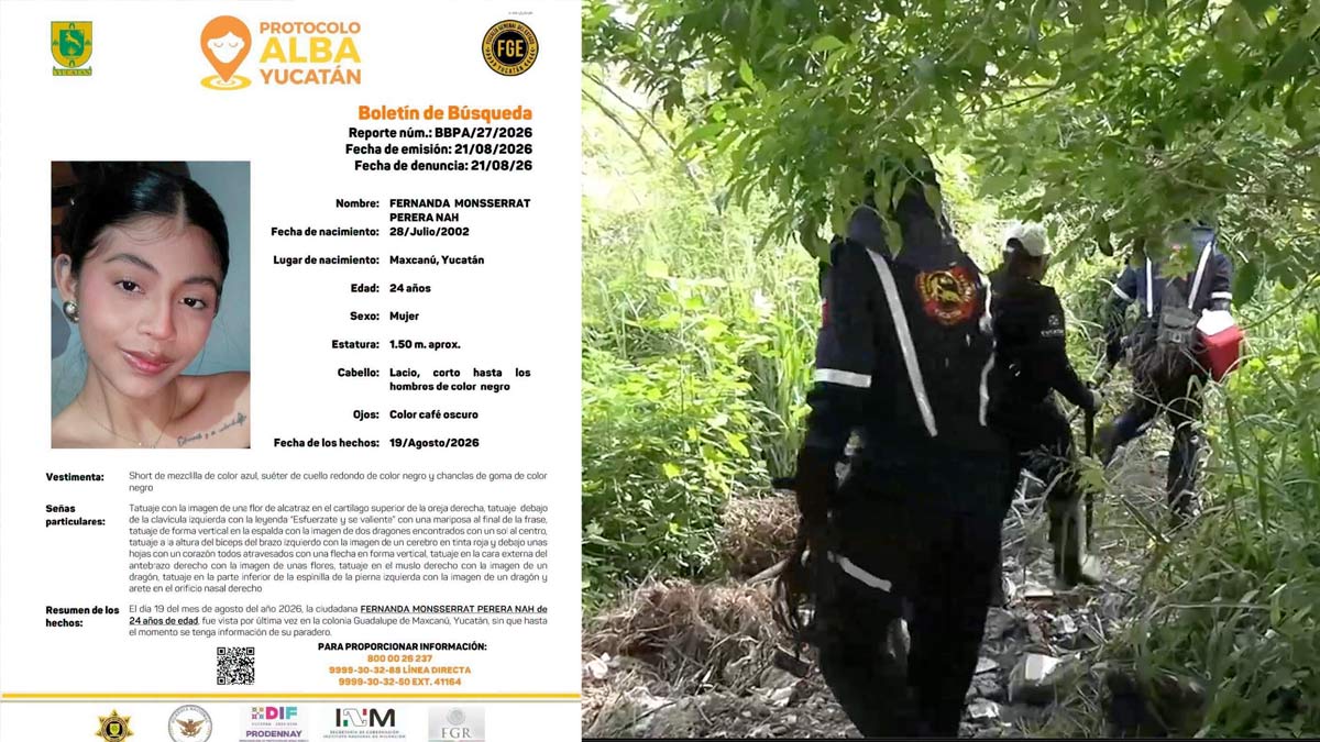Buscan a Fernanda con drones y binomios caninos en montes de Yucatán