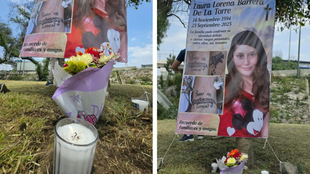 Con flores, veladoras y fotografías, familiares honraron la memoria de las víctimas del pipazo del Puente de la Concordia.