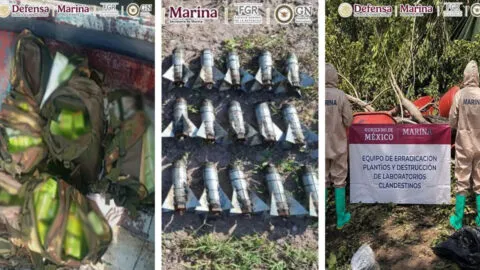 Operativos en Sinaloa y Nayarit dejan 8 detenidos, armas, 53 explosivos y más de 9 mil cartuchos asegurados