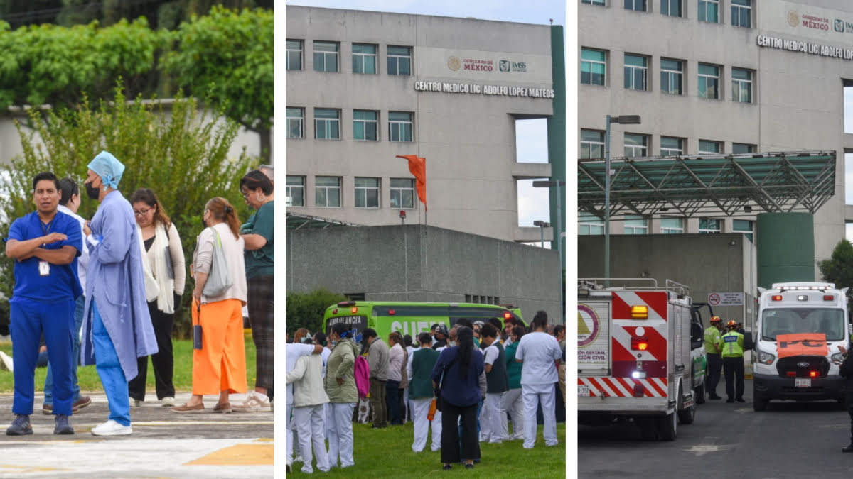 Evacúan a 980 personas del Centro Médico Adolfo López Mateos en Toluca por sobrepresión de tanque de gas LP