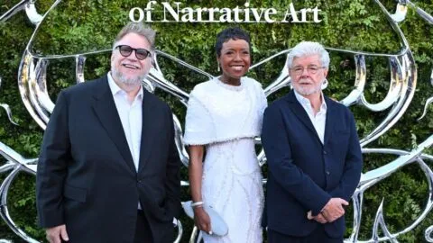 Guillermo del Toro se encuentra con Peter Jackson y George R.R. Martin en el museo de George Lucas