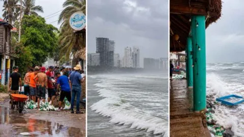 Polo sigue avanzando como huracán categoría 5 en el Pacífico y provoca lluvias fuertes en 6 estados