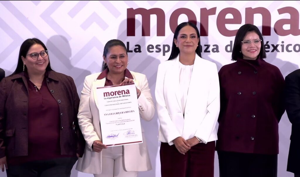 Ana Lilia Rivera, coordinadora de Morena en Tlaxcala. Foto: Captura de pantalla, Morena