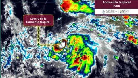 Se forma tormenta tropical Polo; SMN prevé que se convierta en huracán categoría 4