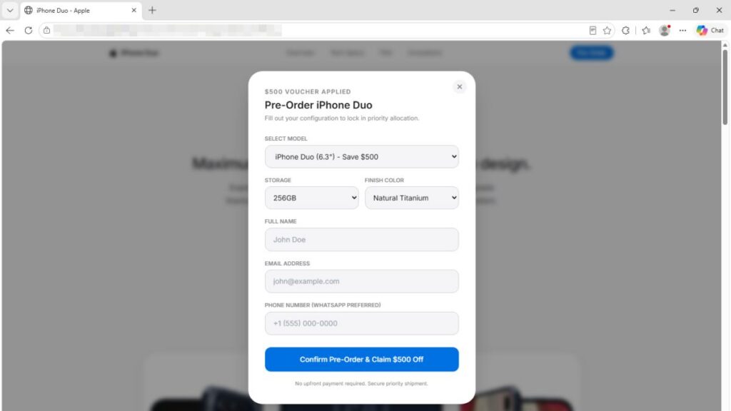 Estafa de Iphone