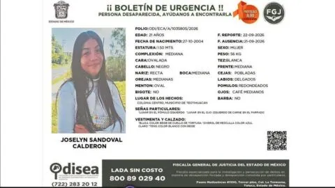 Encuentran sin vida a Joselyn, estudiante de la UAEM, en la autopista México-Tulancingo