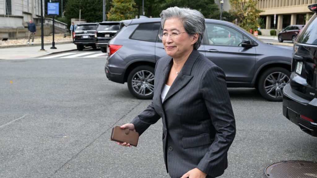Lisa Su llegando a la Casa Blanca.