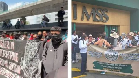 Día de protestas en CDMX: marchan por Ayotzinapa y trabajadores del IMSS salen a las calles