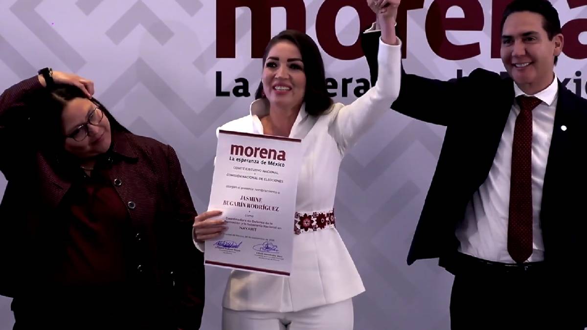 Morena nombra a Jasmine Bugarín, del PVEM, coordinadora en Nayarit