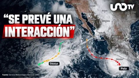 ¿Fusión de huracanes? Experto del SMN pronostica posible efecto Fujiwhara entre Polo y Odalys