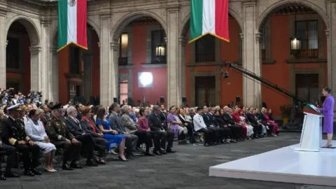 Tere Jiménez asiste a Informe de Sheinbaum; reafirma coordinación con la Federación