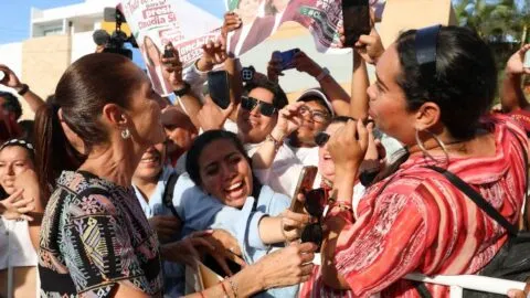 “Estamos fuertes”: Sheinbaum destaca apoyos para 2.8 millones en Veracruz