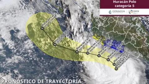 Huracán Polo categoría 5: ¿cuánto durará y cuál será su trayectoria frente a México?