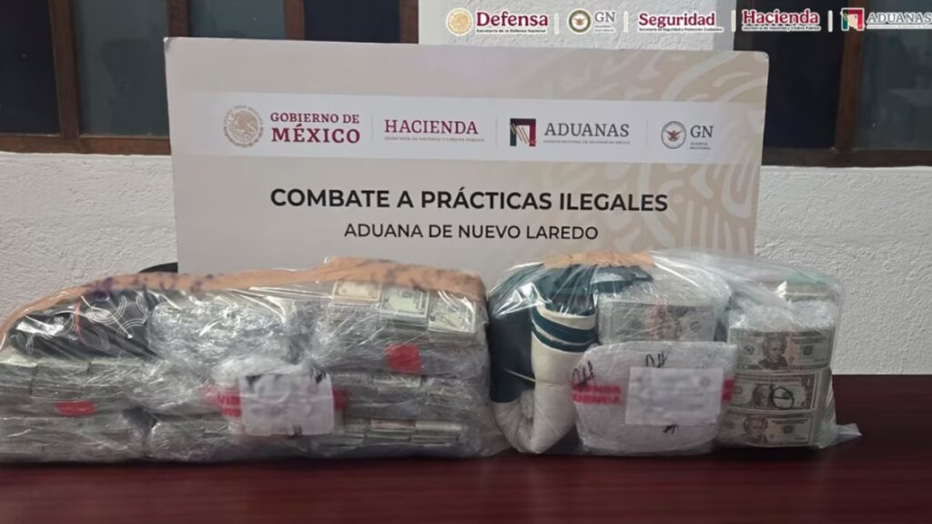 Aduanas incauta 769 mil dólares en cargamentos de Tamaulipas. Foto: Aduanas