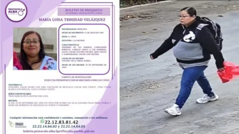 Localizan cuerpo de María Luisa, desaparecida el pasado 10 de septiembre en Puebla
