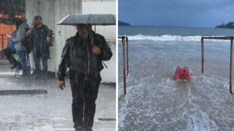 Autoridades llaman a extremar precauciones ante lluvias intensas y oleaje elevado por huracán Marie