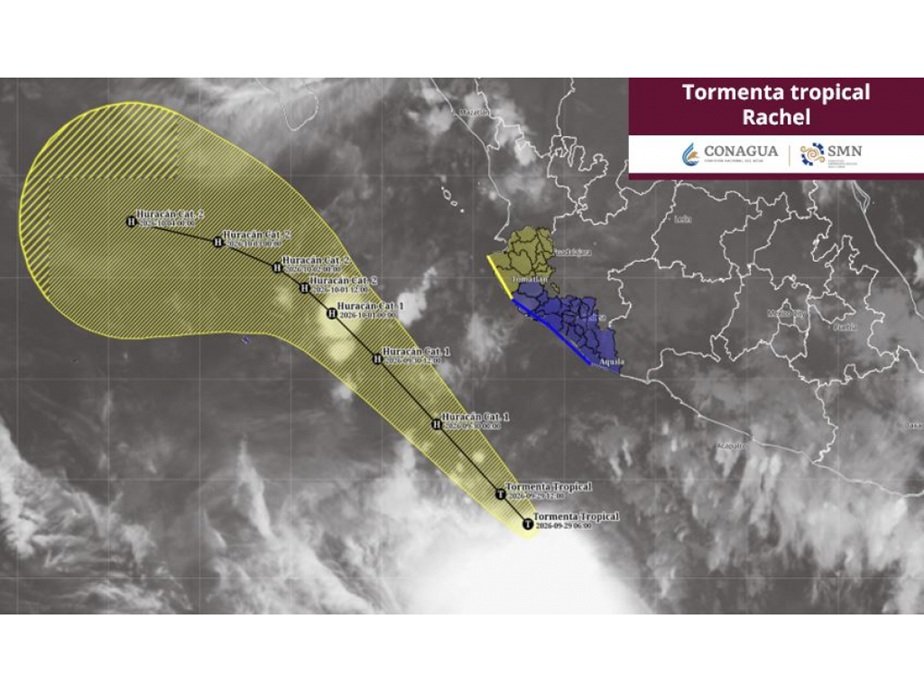 Trayectoria de Rachel en el Pacífico