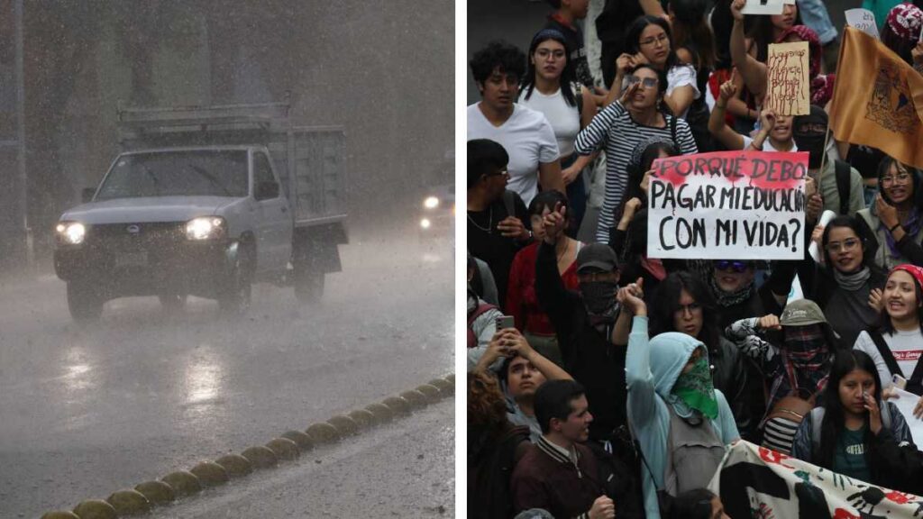 Lluvias y manifestaciones 2 de octubre