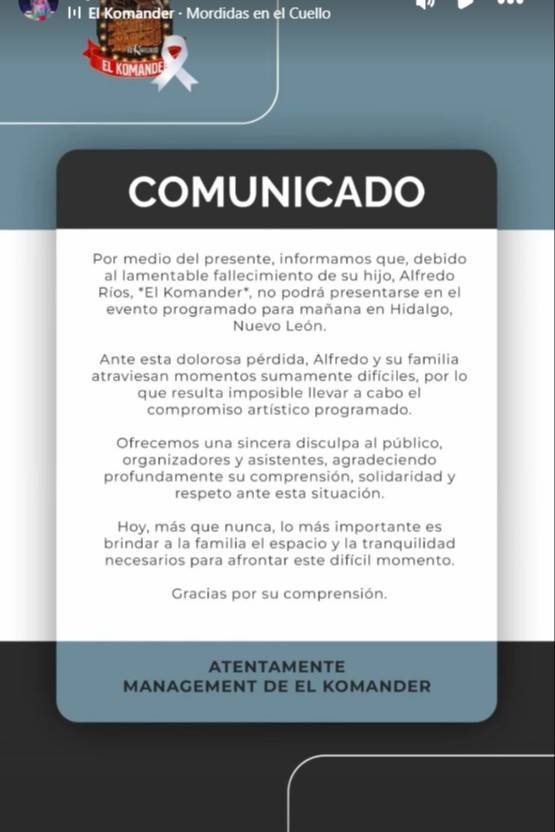 Captura: soyelkomander1 Instagram