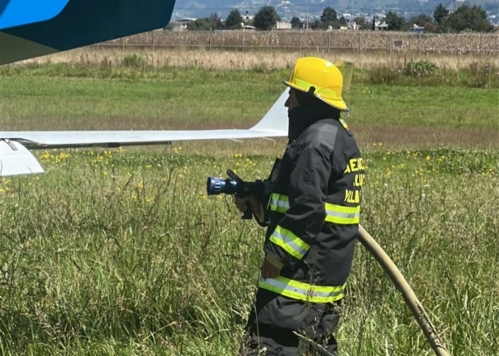 Aterrizaje de emergencia en Toluca