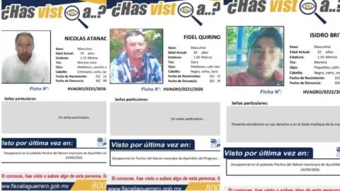 Activan fichas de búsqueda por los ocho desaparecidos en Ajuchitán del Progreso; alistan movilizaciones