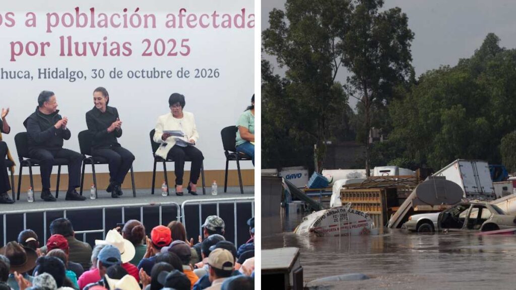 Gobierno anunció apoyos para afectados por vaguada monzónica en Hidalgo.