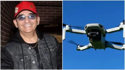 Conductor Ernesto Chavana patea dron en vivo y golpea a modelo en la cara