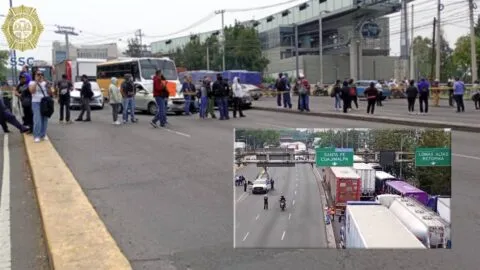 Expolicías federales bloquean Constituyentes, en CDMX; vialidad, afectada durante horas