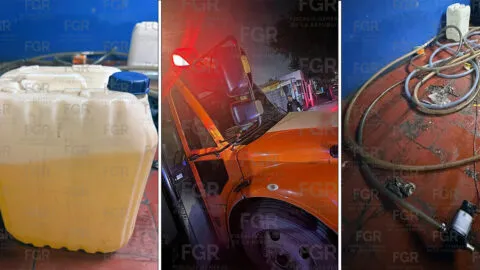 FGR asegura 203 litros de combustible y un autobús en Nuevo León