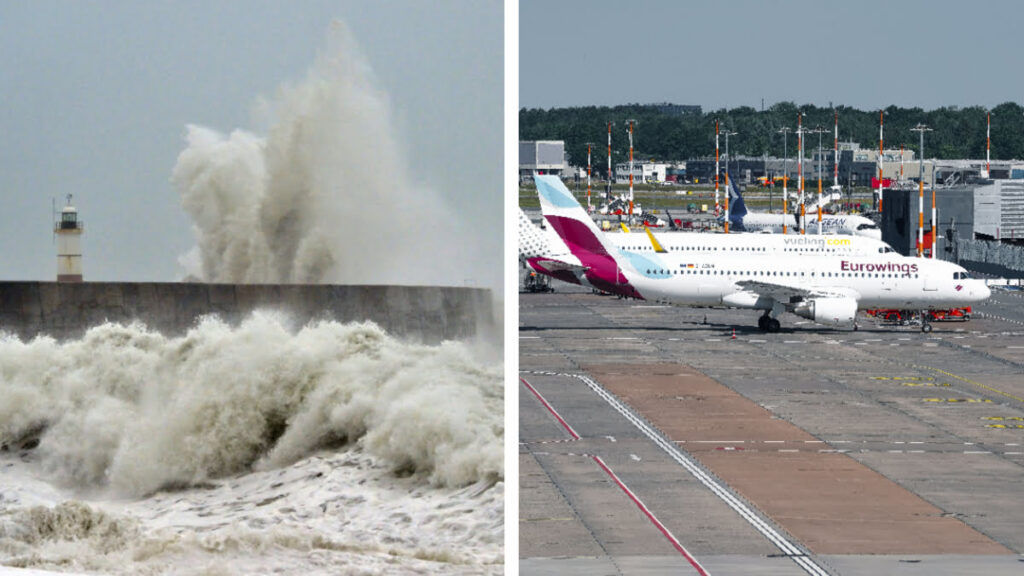 Al menos 90 vuelos fueron cancelados en el aeropuerto de Ámsterdam debido a los fuertes vientos registrados este domingo.