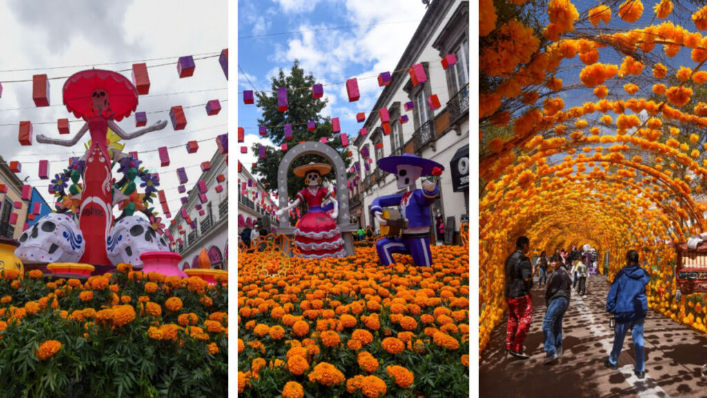 Toluca se llena de calaveras, flores y dulces por Día de Muertos