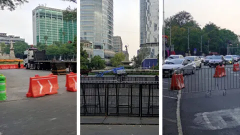 Retiran estructuras en Reforma y cierran carriles en ambos sentidos; revisa rutas alternas