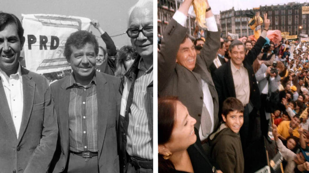 Cuauhtémoc Cárdenas y Andrés Manuel López Obrador coincidieron en el PRD