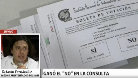 Médico del IMSS denuncia acarreo e intimidaciones durante votación salarial