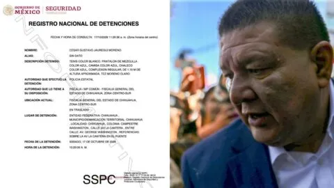 Detienen a César Jáuregui, exfiscal de Chihuahua, por presuntos delitos del servicio público