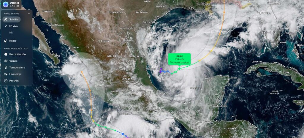 Mapa Isaias Huracan