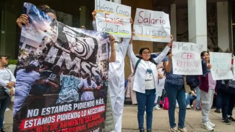 Megamarcha nacional de trabajadores del IMSS este 13 y 14 de octubre