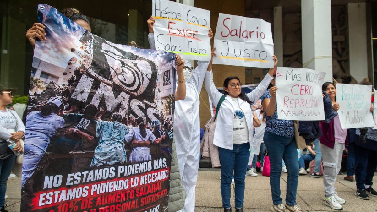 Megamarcha nacional de trabajadores del IMSS este 13 y 14 de octubre- UnoTV