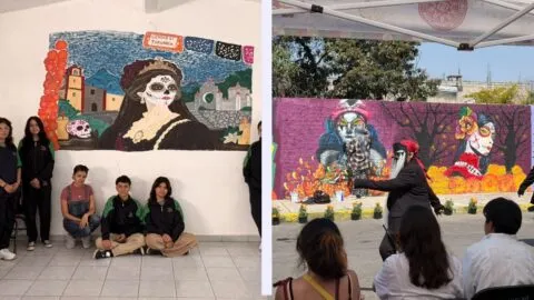 Jóvenes de México crean el “Mural temático más grande del mundo” por Día de Muertos