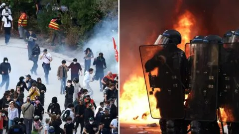 Alcalde francés se interpone entre policías y estudiantes durante protestas; video