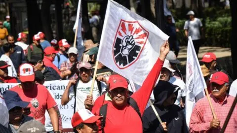El Sindicato Mexicano de Electricistas encabeza las movilizaciones en CDMX este 12 de octubre