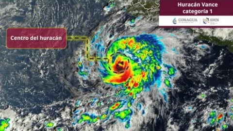 Vance se intensifica en el Pacífico; estos estados tendrán lluvias, fuertes rachas de viento y oleaje elevado
